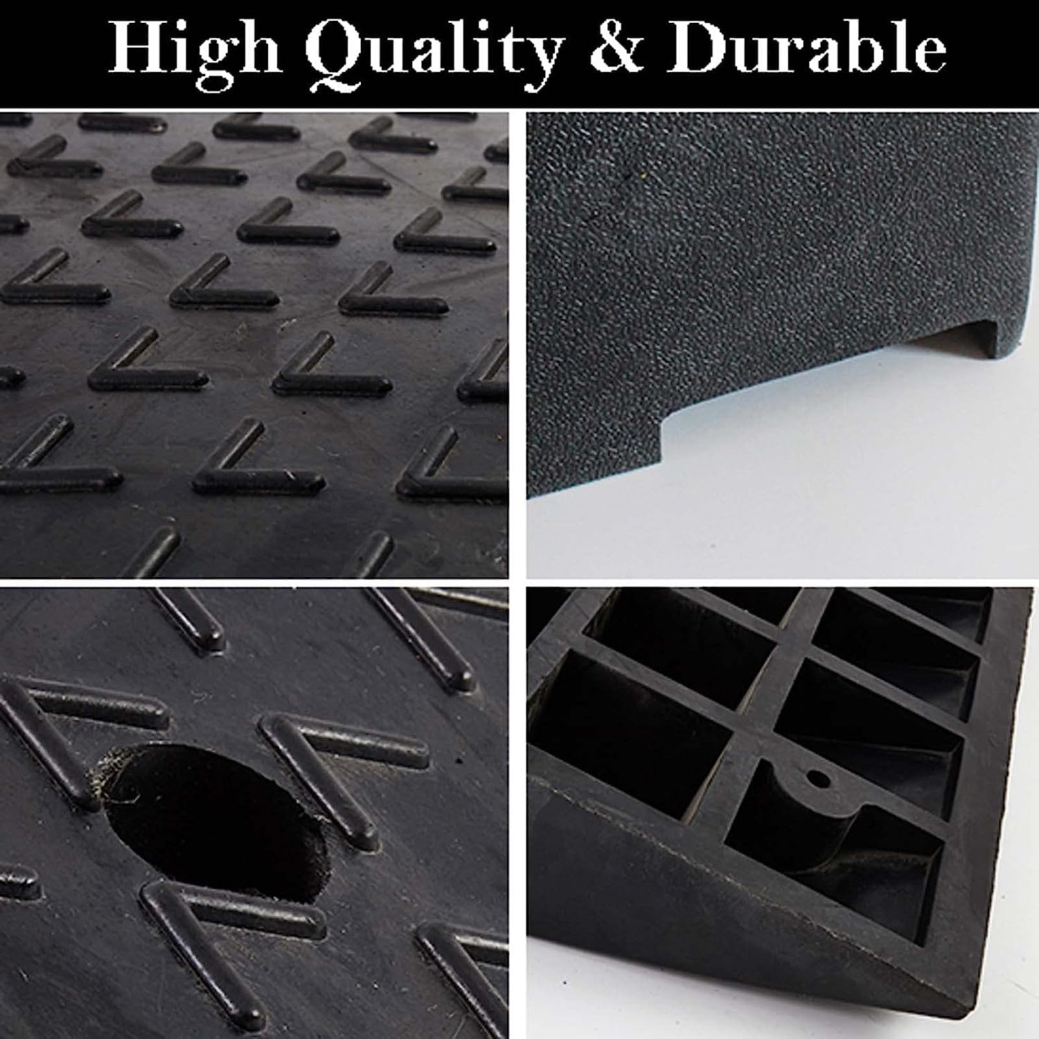 Loading Ramps, Curb Ramp Loading Ramps Rubber Threshold Ramp 39x10x1.6 Inches, Driveway Ramp for Curb, Portable Lightweight Plastic Threshold Ramp for Driveway, Heav