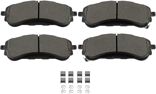 Miniatura 8 de SCITOO Juego de pastillas de freno de cerámica delanteras y traseras para Nissan Frontier 2005-2018, 2005-2015 para Nissan Xterra, 2009-2012 para