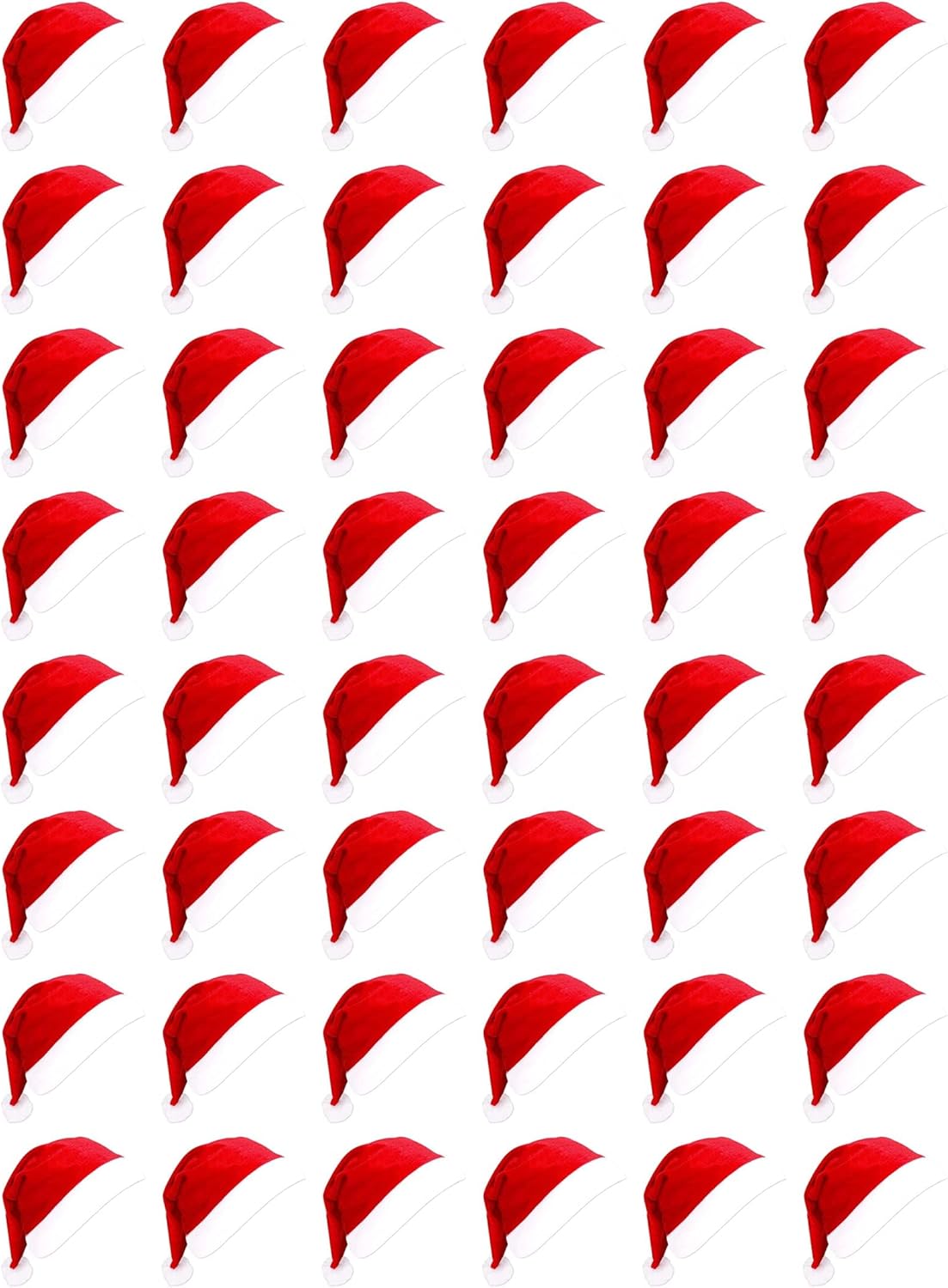 12/24/48/108pcs Santa Hats, Bulk Santa Hats for Adults and Little One, Red Classic Christmas Caps, Gorros De Navidad