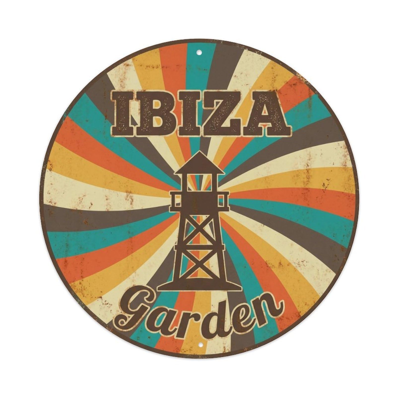 Vintage Travel Ibiza Spain Bloom Metal Tin Sign
