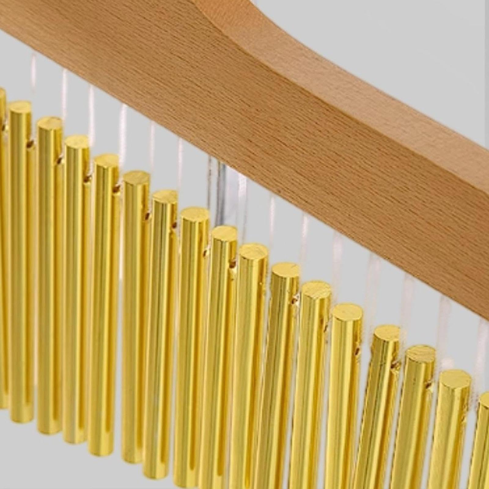 Campana Musical Chimes Percusión Instrumento con Barra Y Soporte Ajustable Material Resistente para Clase Práctica Personal Escenario Especia, Oro, 25 Notas
