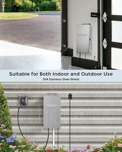 Miniatura 6 de SURAIELEC Transformador de paisaje de bajo voltaje de 200 W (12 V15 V AC), transformadores para exteriores para iluminación de paisajes, sensor de