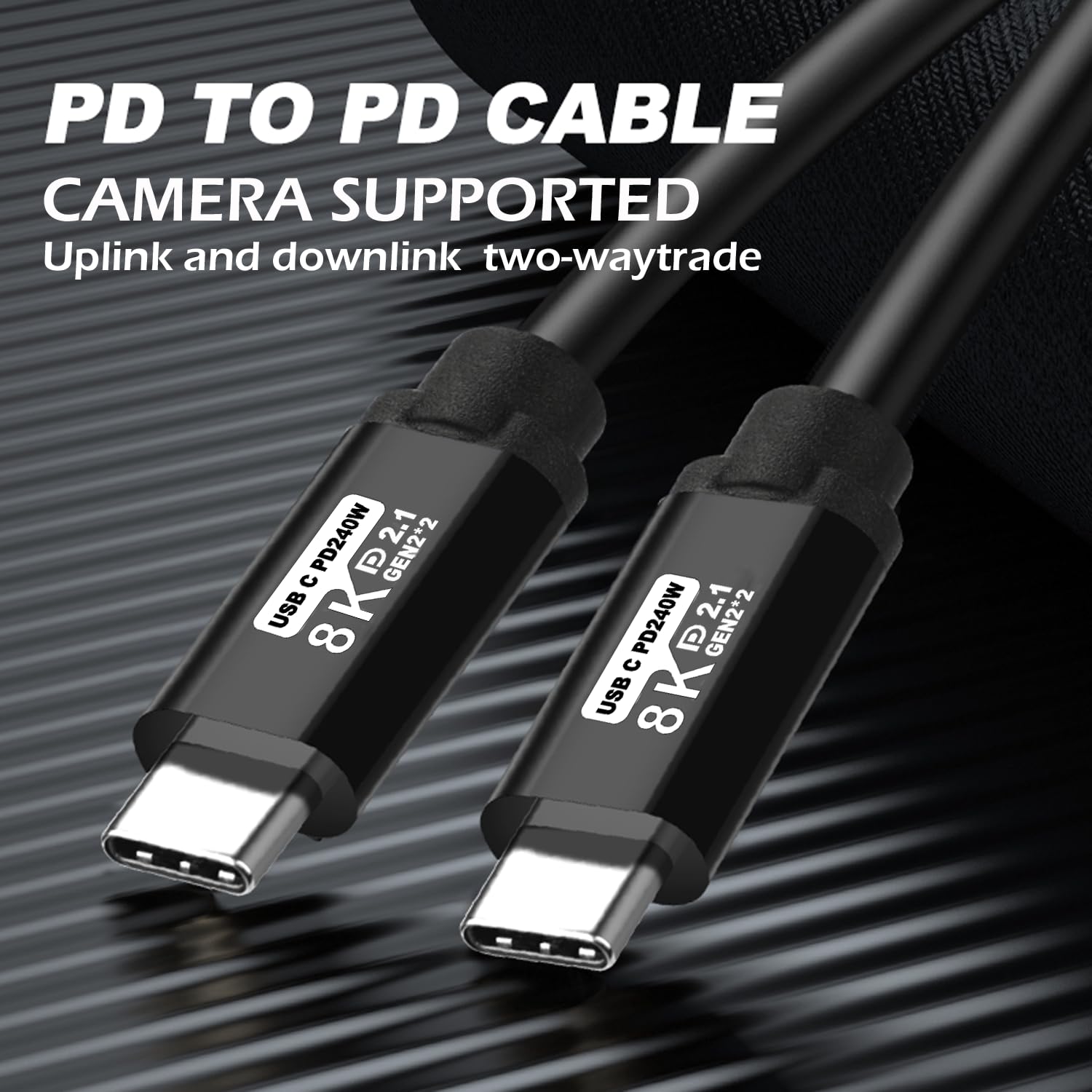 USB TYPE C to C Cable 30FT, 8K60HZ GEN2x2(Data usb2.0),TYPE C Video Output From USB3.2/ USB4.0 (NOT 100% Fast Charging) & Sync for Xreal MacBook Pro iPad Pro iPhone 15 Pro Galaxy S22 Portable Monitor