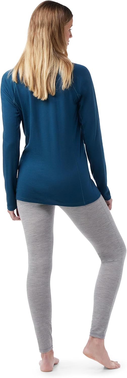 SmartWool Womens Classic All-Season Merino Base Layer 1/4 Zip Twilight Blue 1 Large - Image 2