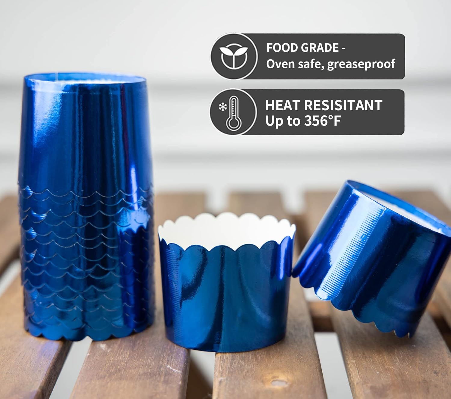 Blue Baking Cups Cupcake Liners, Paper Baking Cups Muffin Liners
