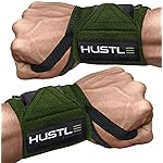 Hustle Athletics Wrist Wraps for Weightlifting - 18 & 12 Premium Wrist Support Weight Lifting Wraps to Lift Heavier & Train Harder - Heavy Duty Powerlifting & Bench Press Gym Straps for Men & Women
