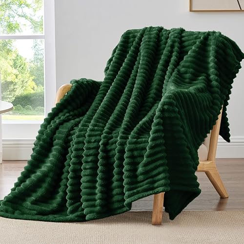 Miniatura 18 de BEDELITE - Manta de vellón para sofá, de 8.85 oz/yd², suave, cálida, esponjosa, decorativa, a rayas, ideal para regalar, para mujeres y hombres