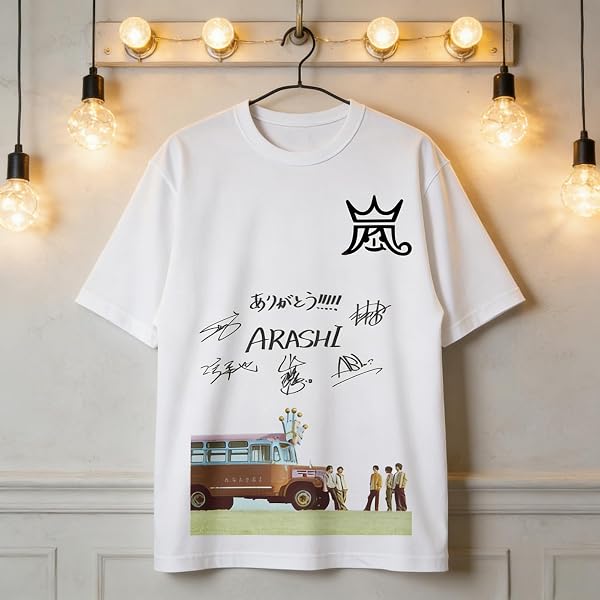 [KOMCEI] 嵐 ARASHI/Five Tシャツ 記念デザイン 半袖 メンズ レディース ゆったり 推し活グッズファン向け コレクション 応援 We are ARASHI ARASHI LIVE TOUR 2026 アラシ グッズ [並行輸入品] - 2