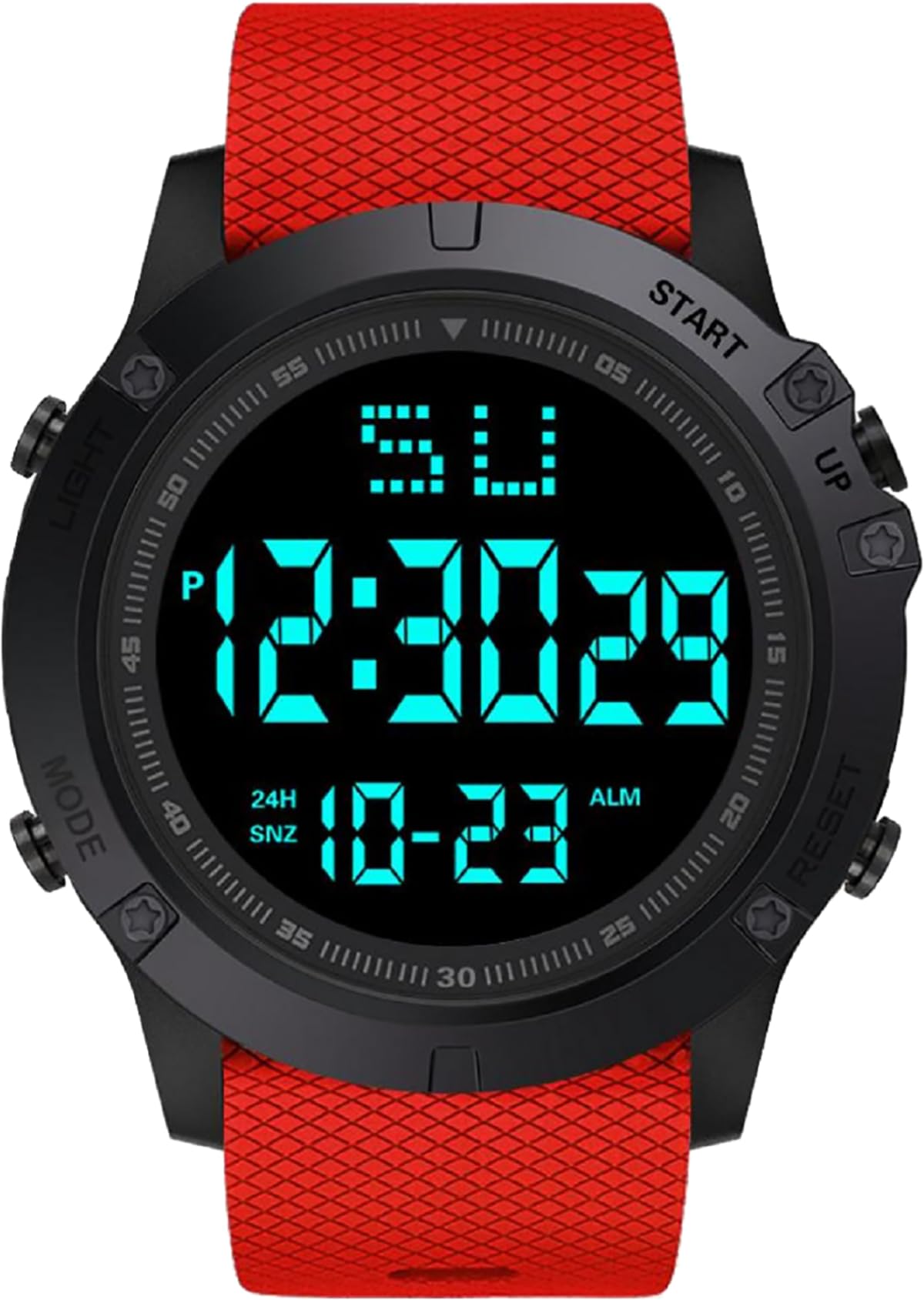 PAPIO Red Color TPU Band Digital Unisex Plastic Watch for Men and Boys (Digital-16 Red) (B09YP41NK1) Amazon Price History, Amazon Price Tracker