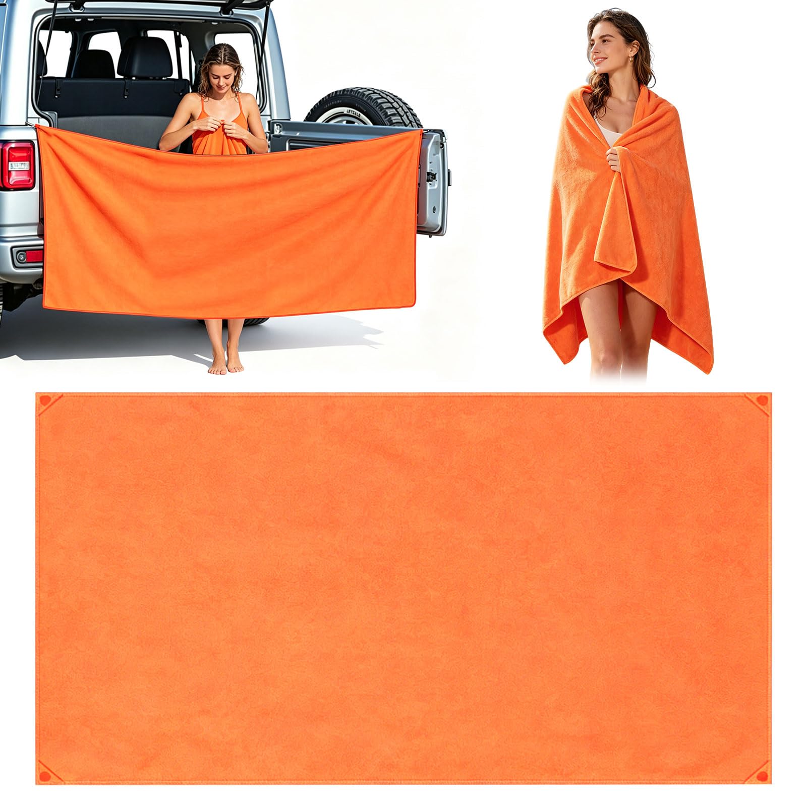 Magnetisches Strandtuch 80x190 cm,Strandhandtuch Bath Towels, Sporthandtuch Fitnessstudio (orange) – Amazon Angebot
