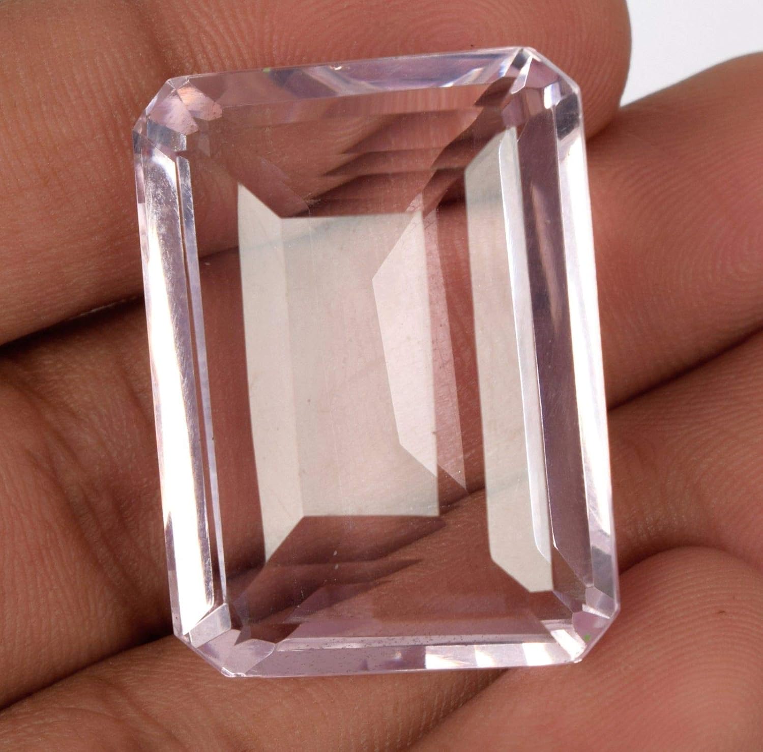 Dazzling Baby Pink Topaz 109.50 Ct Emerald Cut Baby Pink Topaz Loose Gemstone For jewelry Making