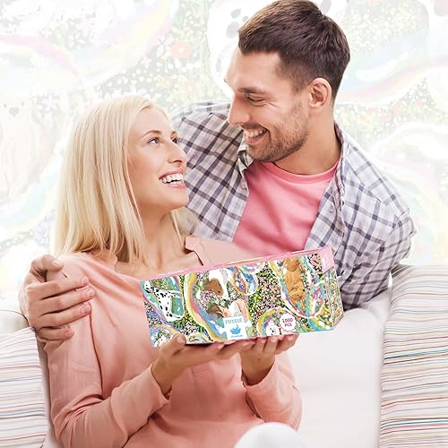 Vista 27 de MOMIBOOK Rompecabezas de 1000 piezas para adultos, rompecabezas de Civet Cat River View, imagen de pintura, rompecabezas de gato chino, desafiante