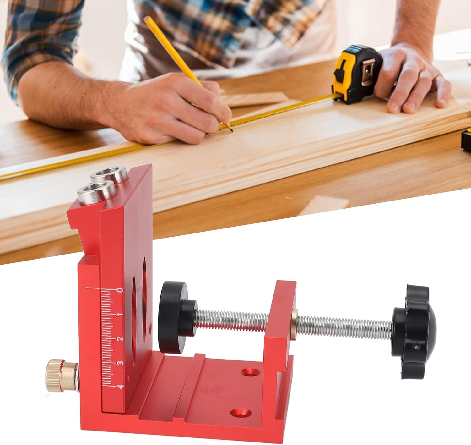 Woodwork Guides Joint Angle Tool Carpentry Locator Pocket Hole Jig Tool Kit Precision Positioning Multifunction Inclined Hole Locator Positioner for Woodworking Angle Drilling