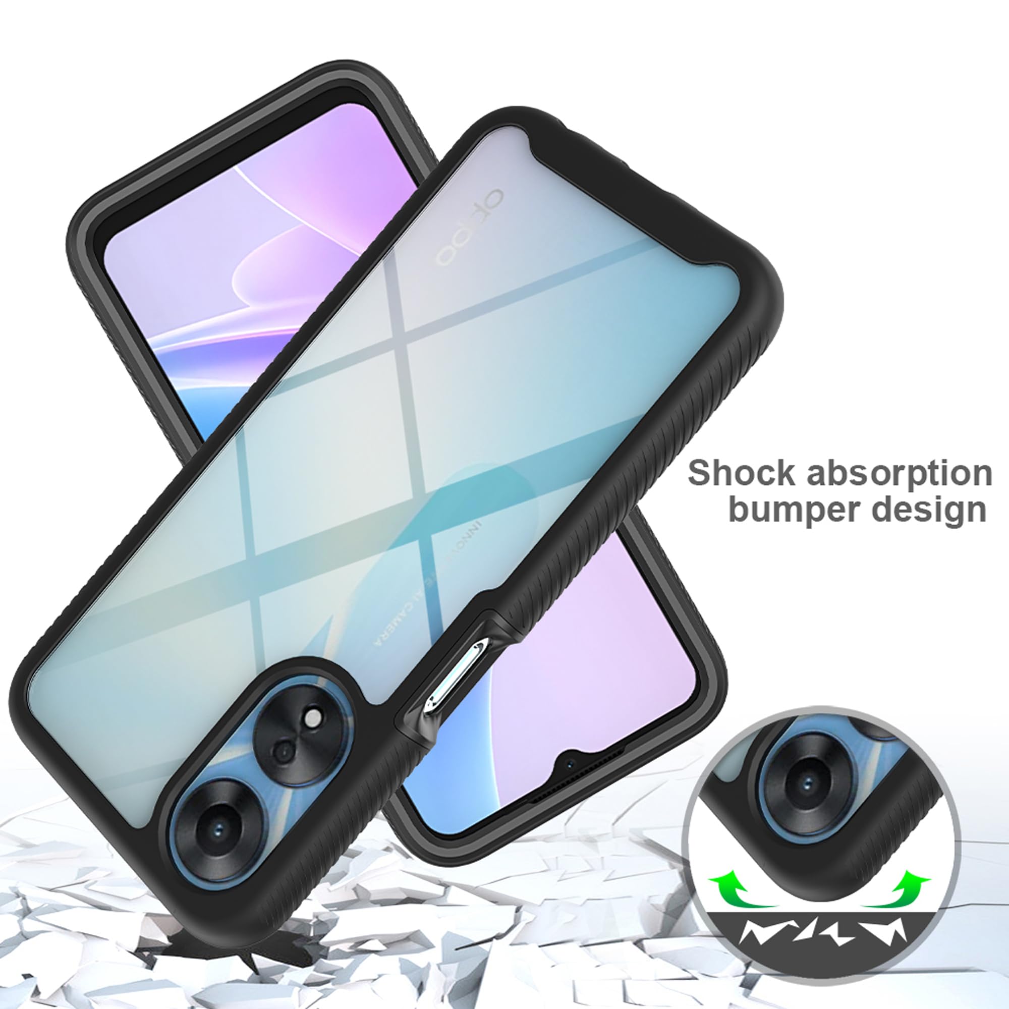 Coque Pour Oppo A78 5G 6.56" - Housse De Protection Transparente