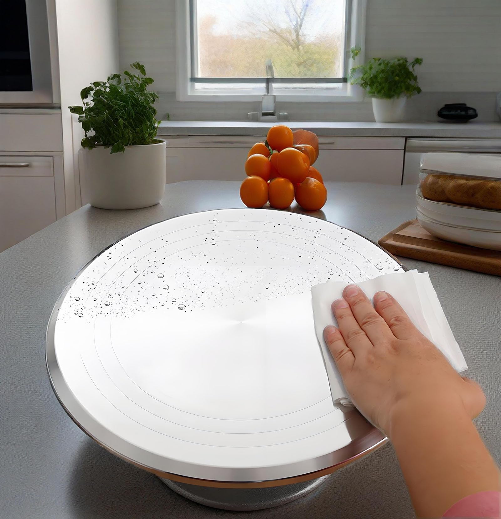 Yizish Tortenplatte Drehbar Aluminiumlegierung, 12-Zoll-Tortenständer Kuchen Drehteller zum Backen, Kuchen dekorieren, Gebäck