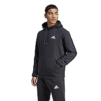 adidas Essentials Fleece Hoodie Felpa con cappuccio, Black/White