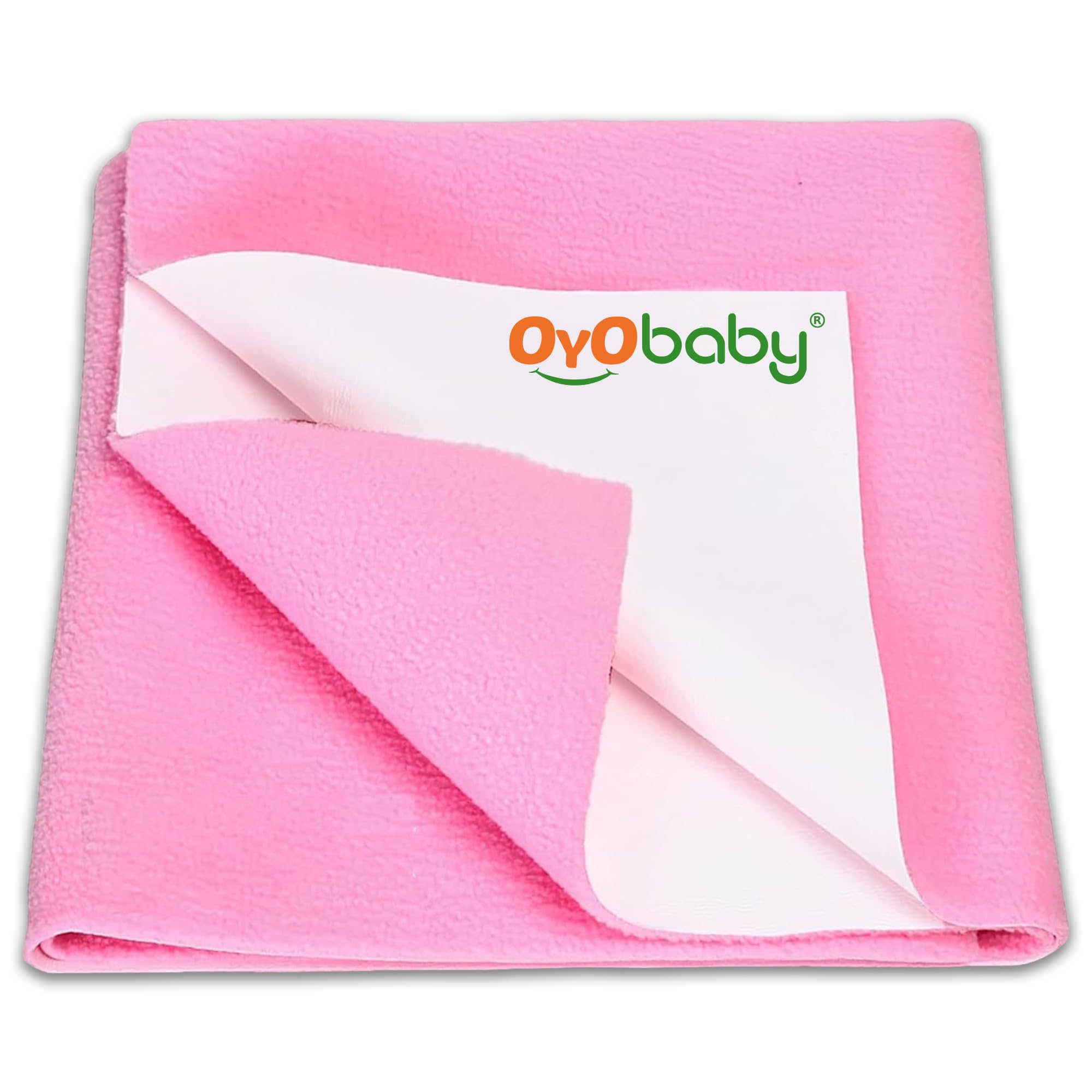 OYO BABY Cotton Waterproof Quick Dry Sheet For Baby| Bed Pad | Baby Bed Protector Sheet For Toddler Children (X-Large (200Cm X 140Cm, Pink))-image-37