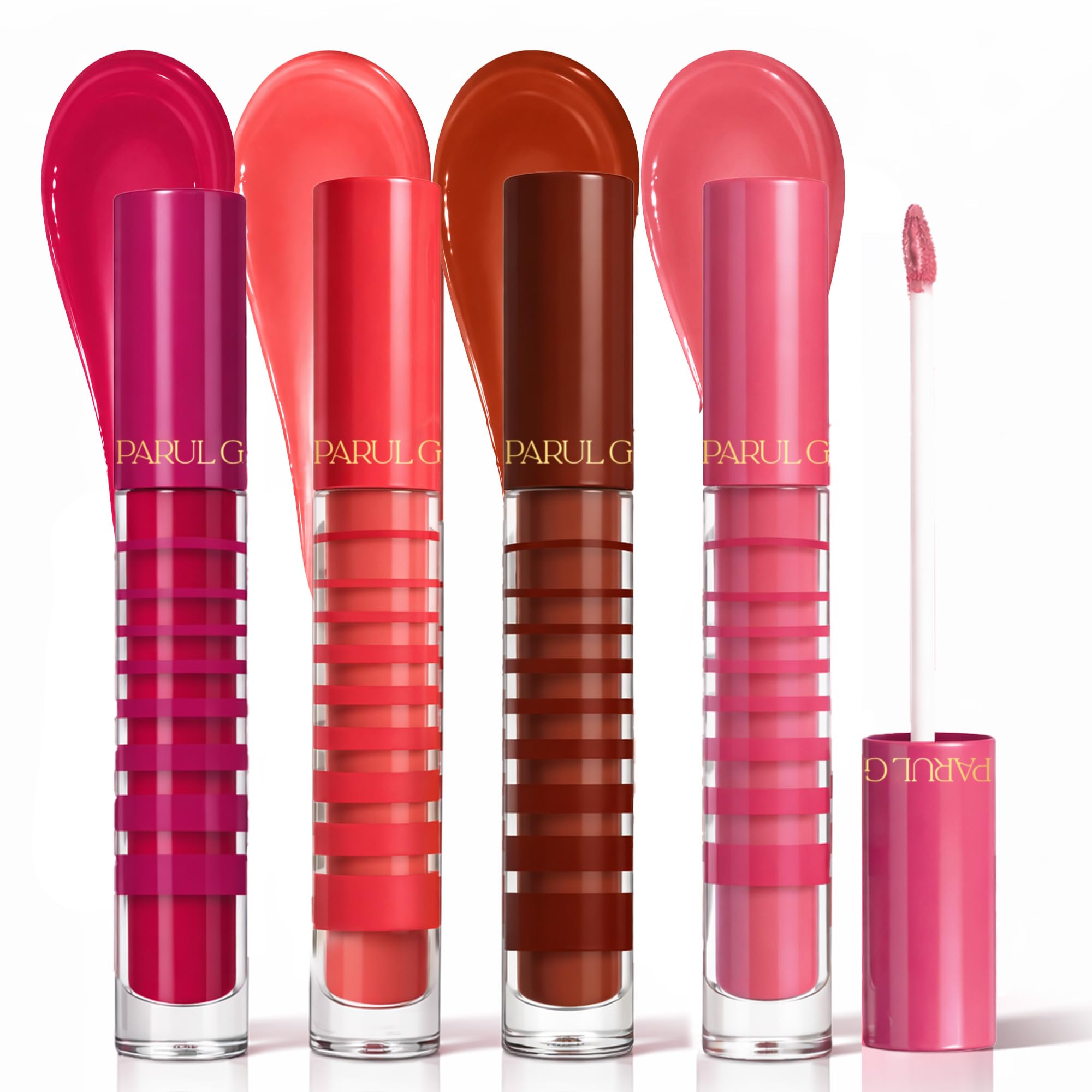 - Beauty Tinted Lip Gloss Pack of 4 for Women | Soft Tint with Glassy Shine | Lightweight, Non‑Sticky & Moisturising Formula | SPF 20 Lip Protection | Enriched with Shea Butter & Vitamin E | 2.5 ml