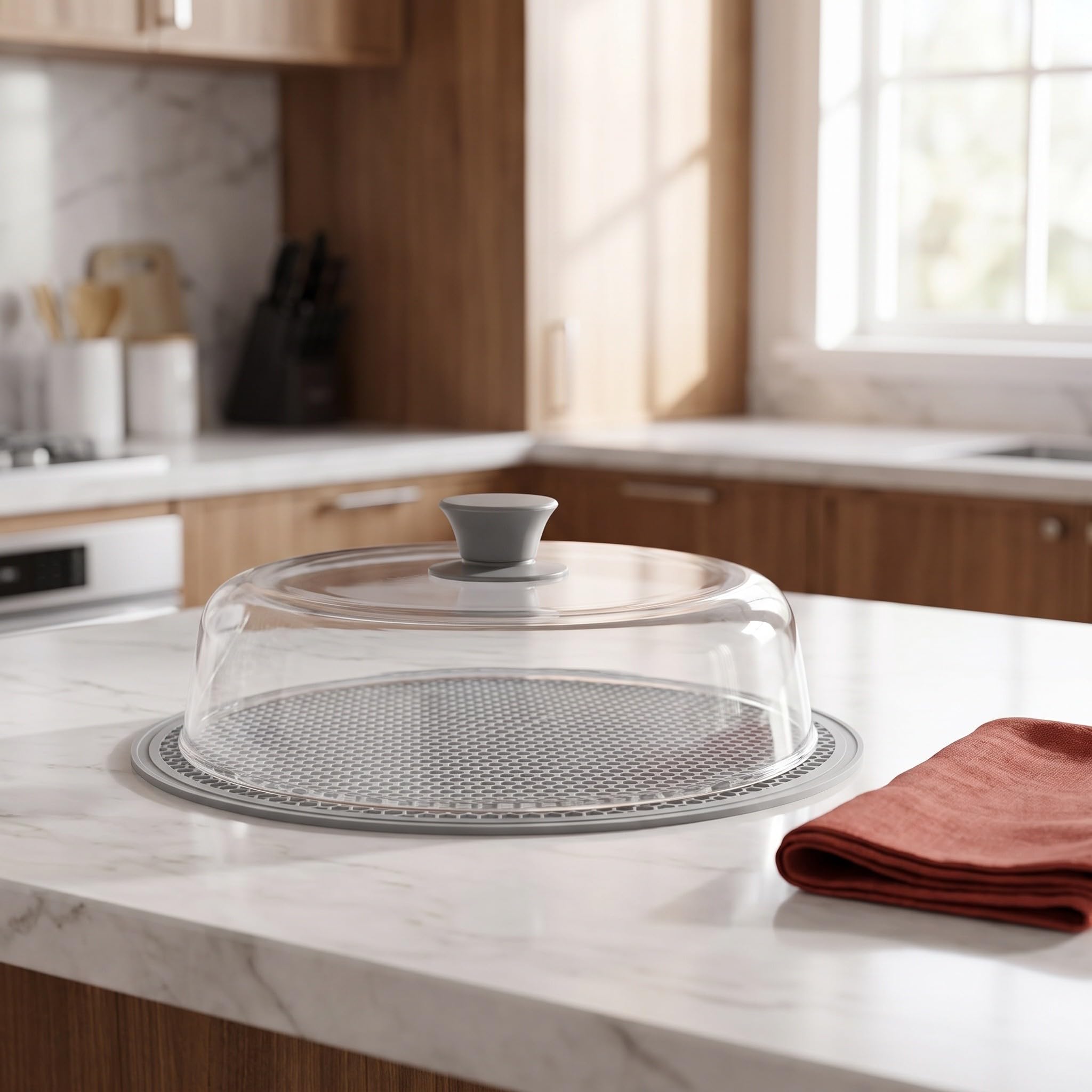 INOOMP 1 Set Composto da Coperchio paraschizzi in Vetro per microonde da 25