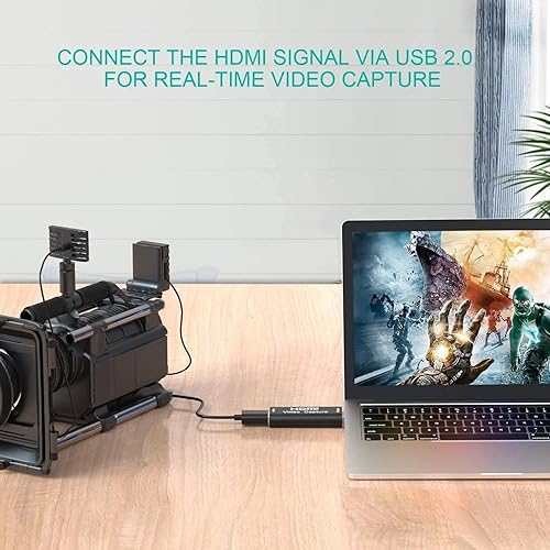 Miniatura 5 de SLAJOY Tarjetas de captura de Audio y Video mejoradas, tarjeta de captura de 1080p 60fps, USB de Ultra alta velocidad para Video juegos, transmisión