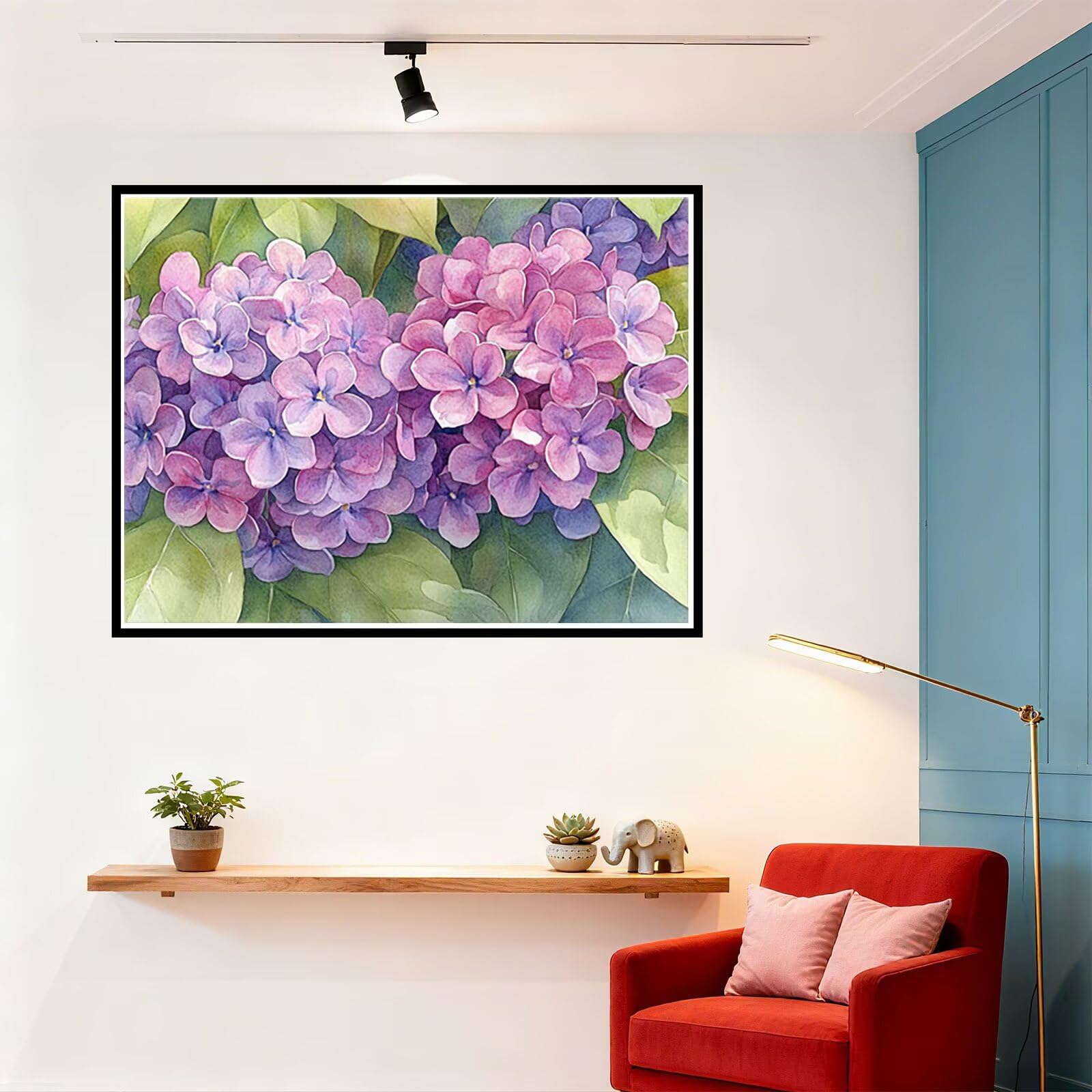 Blume Malen Nach Zahlen Erwachsene Anlage Malen Nach Zahlen Kinder ab 7, Set Erwachsene Bastelsachen Kreativ Set für Kinder Geschenke für Männer, Weihnachten Halloween Deko Ohne Rahmen 60x80cm H - 924