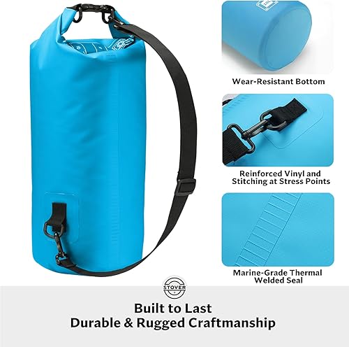 Miniatura 3 de STOVER Mochila impermeable de 51025304055L, bolsa seca flotante para kayak, viajes, playa, senderismo y campamento, hombresmujeres