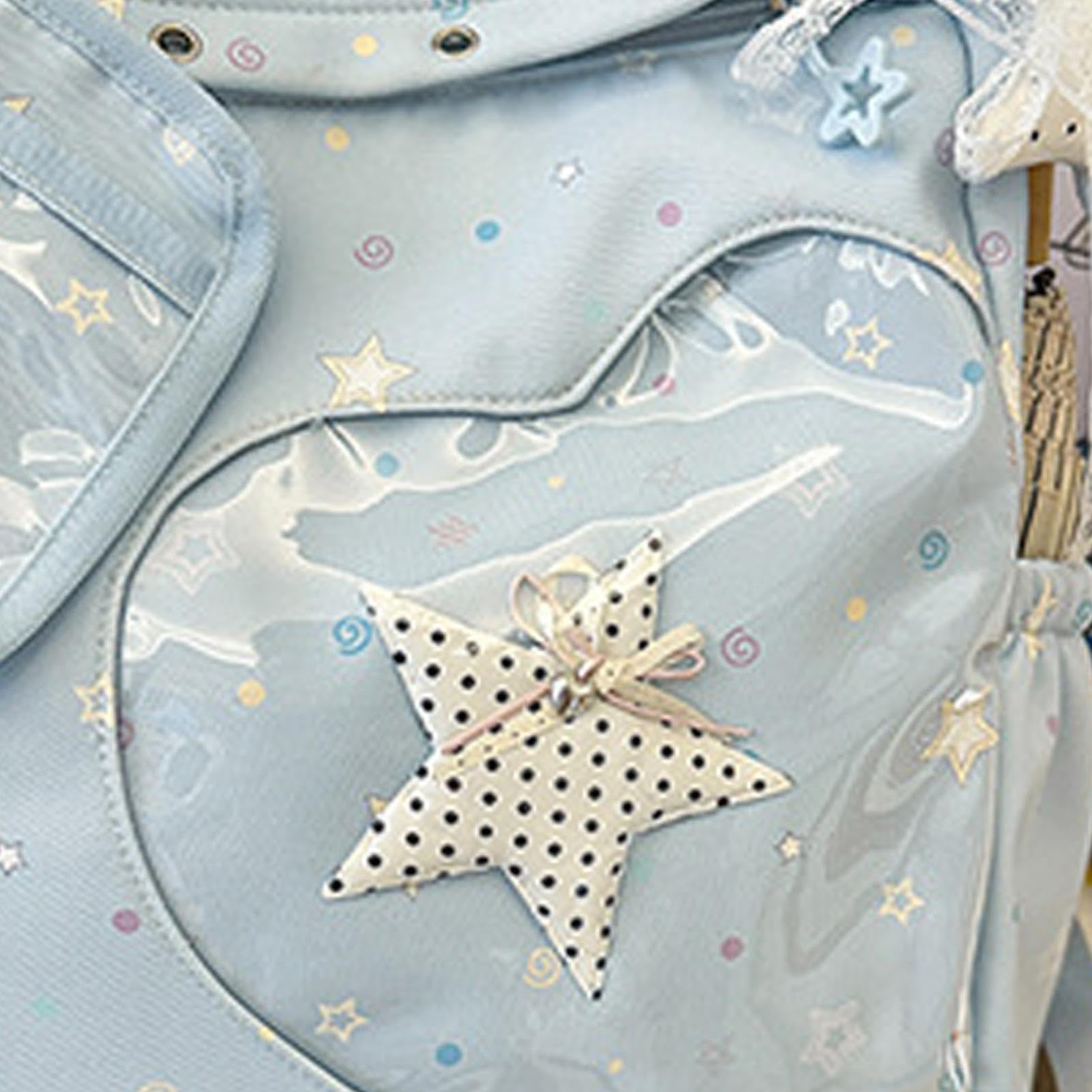 Zaino da ragazza con ciondolo a forma di stella, tasca trasparente