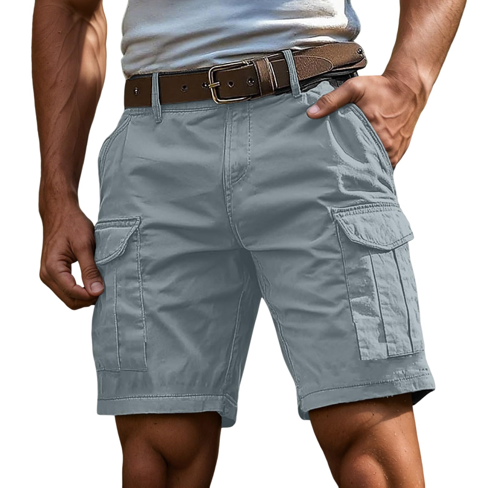 Bermudas Hombre Verano Montaña Casual Bolsillos Bermudas Senderismo Multibolsillos Trekking