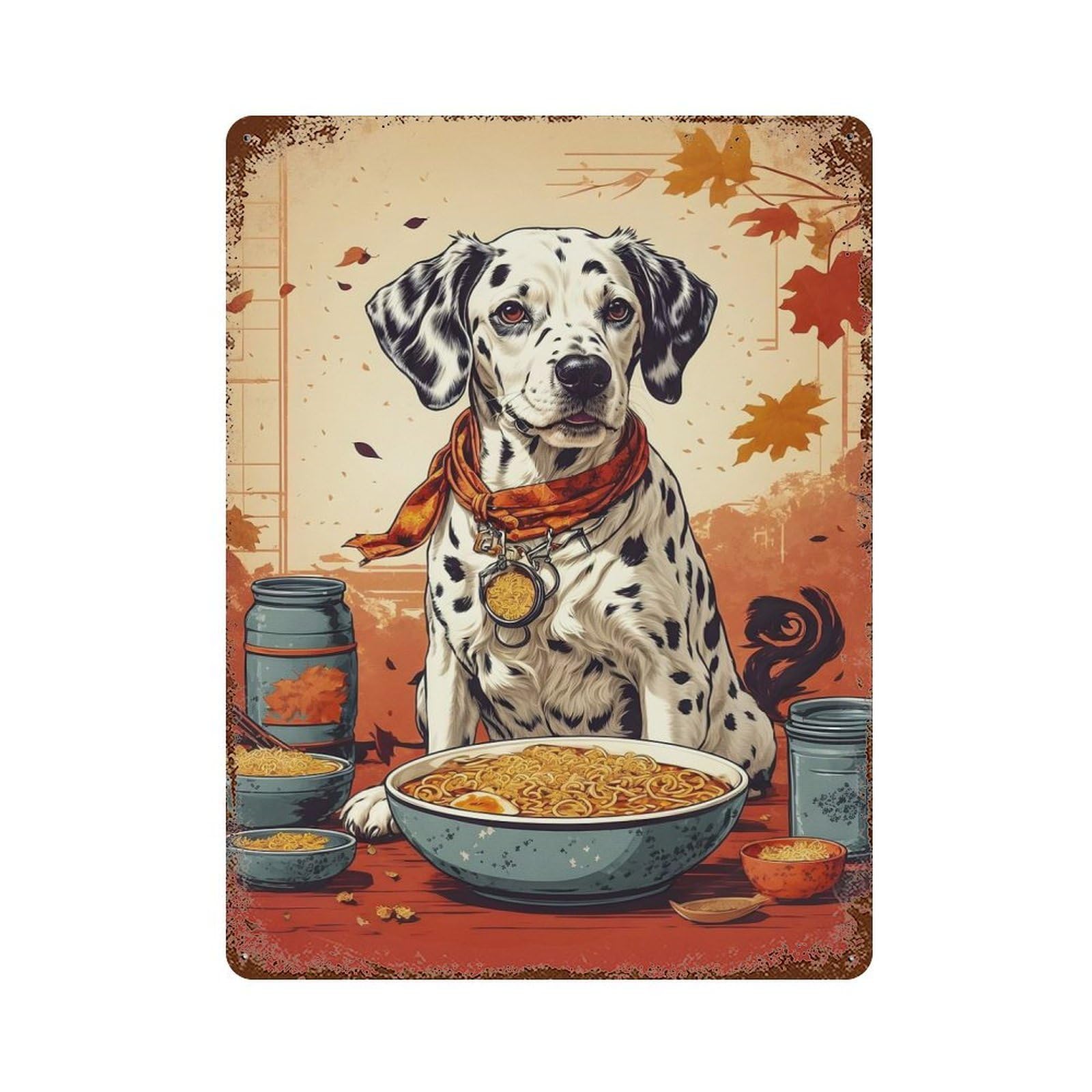 Dalmatian Dog Rustic Tin Plaque 15.7"x11.8", for Shed, Workshop And Garage Wall Decor, Rustic Home Decor