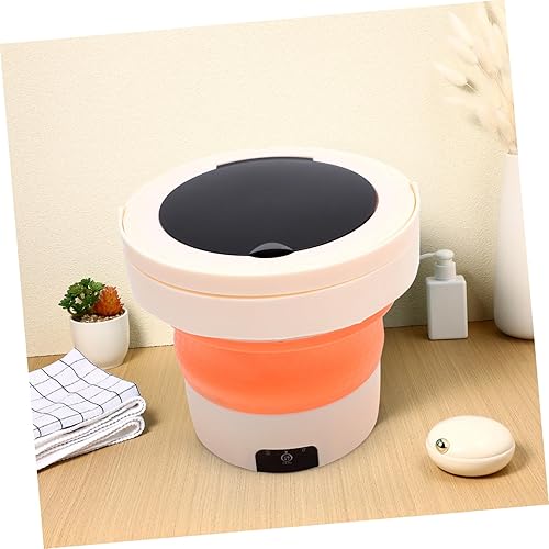 Miniatura 5 de Lavadora portátil plegable pequeña lavadora con rotación de alta velocidad para viajes, camping, viajes de negocios, diseño ligero para eliminar