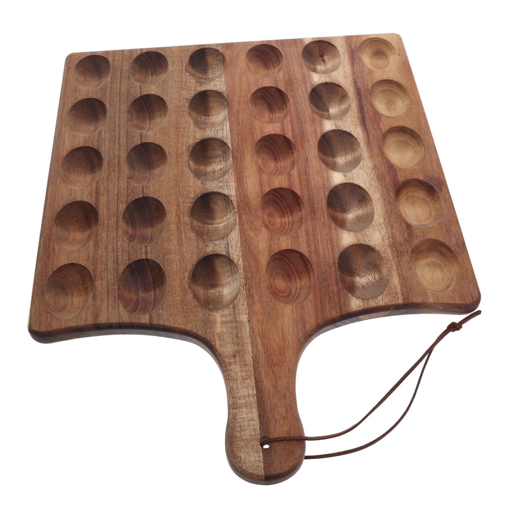 OKUMEYR Reversible Wooden Deviled Holder Tray Multi-functional Serving Platter for Parties and Gatherings Space-saving Design for Kitchen Organization Wood Construction