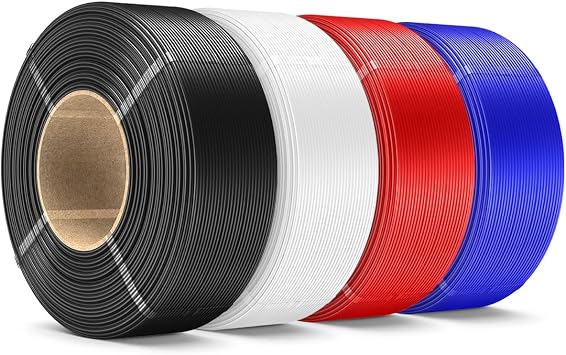 SUNLU PLA Refill Filament 1.75mm 4KG, Black/White/Red/Klein Blue