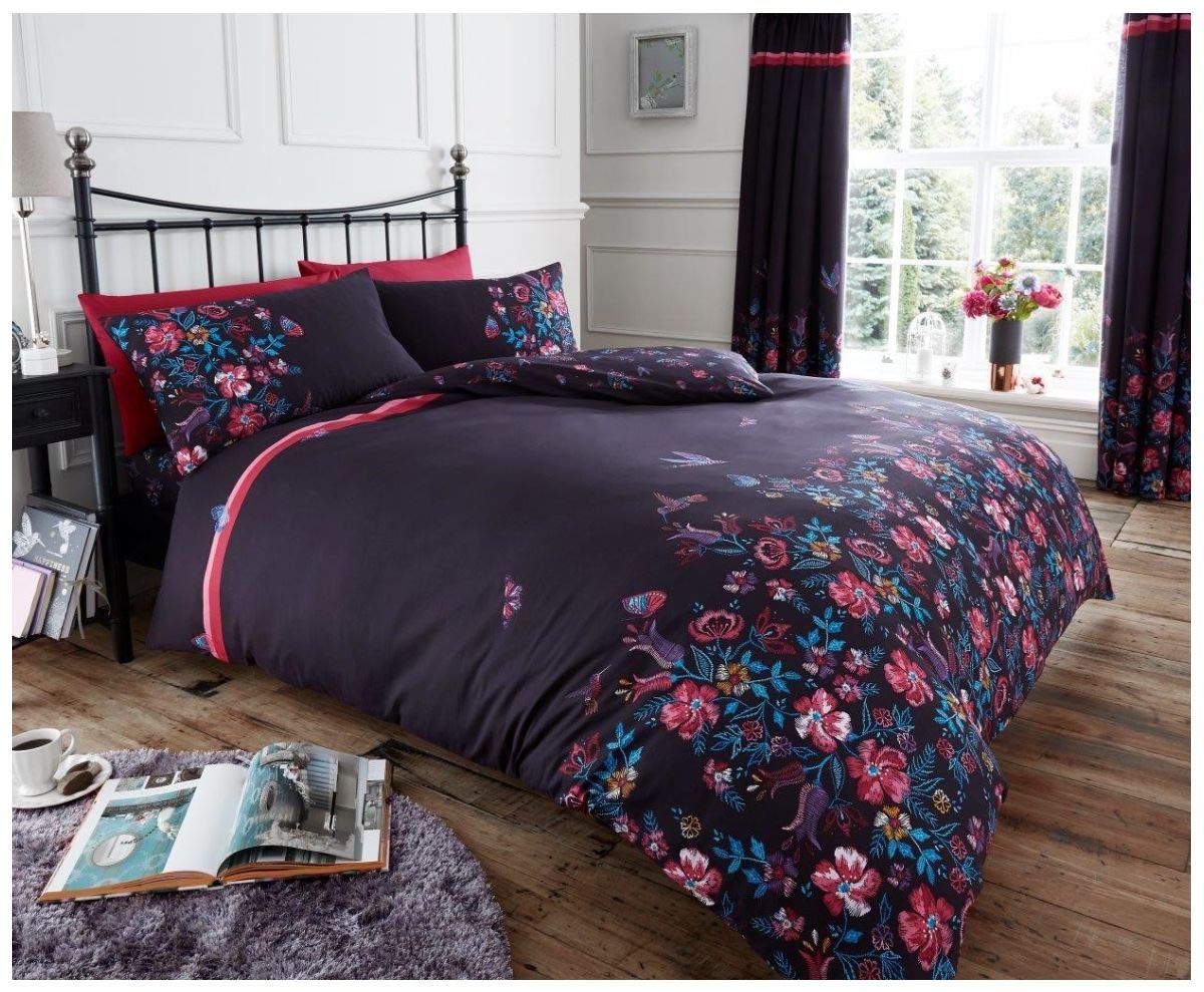 Gaveno Cavailia Luxurious MARIA Bed Set including Duvet Cover and Pillow Cases, Polyester-Cotton, Purple, King - Image 2