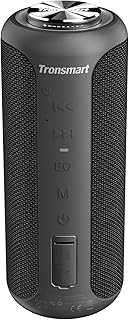 Tronsmart T6 Plus Upgraded, Ultra Premium 40W Bluetooth Speaker, Loud 360 HD Surround Sound, IPX6 Waterproof Bluetooth Speaker, Tri-Bass Effect, 15H Playtime,NFC, Party Speaker Indoor Outdoor - Black