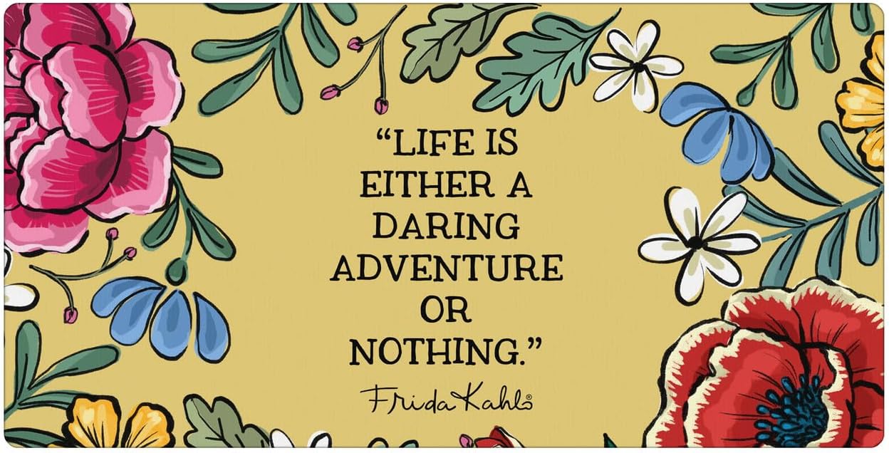 Head Case Designs Officially Licensed Frida Kahlo Daring Adventure Mix Art 23.62 x 11.81 x 0.12 inches (600 x 300 mm) - L Gaming Office Desk PC Keyboard Mouse Mat Pad