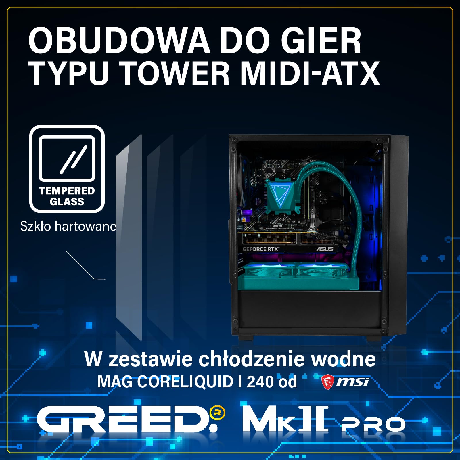Greed® MK2 Pro komputer gamingowy High End - AMD Ryzen 7