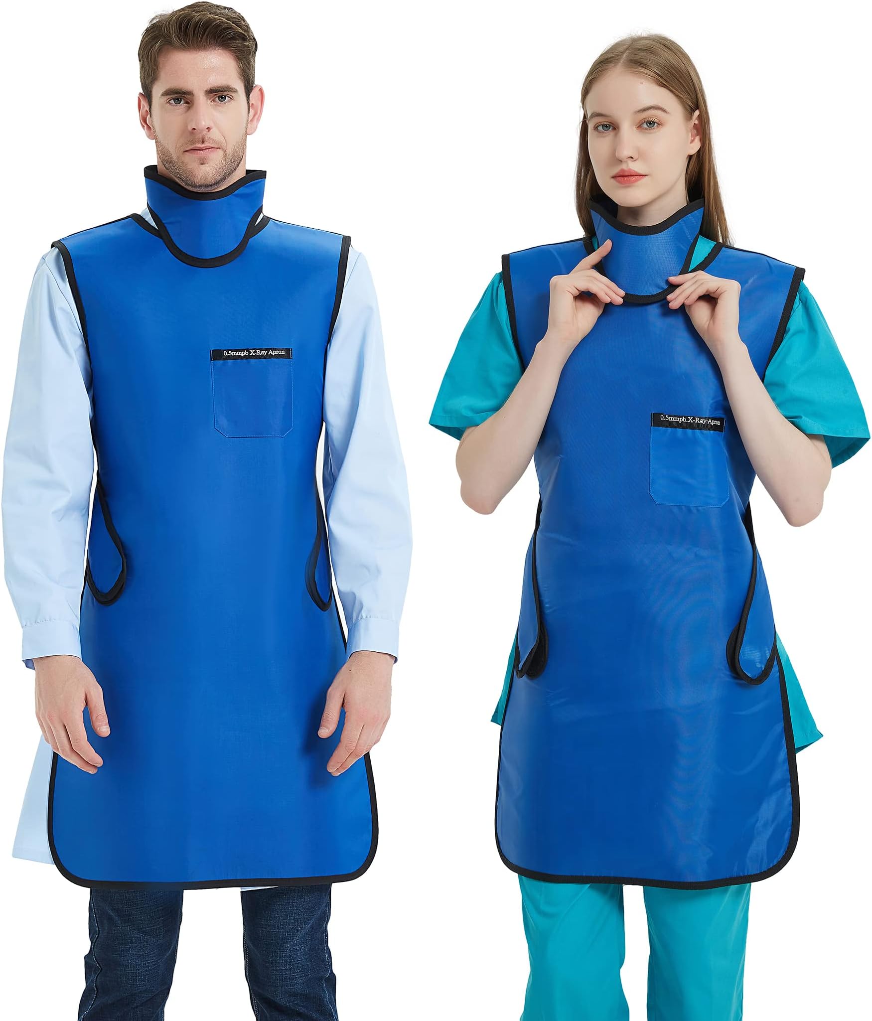 Upgrade 0.5mmpb Xray Lead Apron with Thyroid Shield Collar,Dental Lab Apron,Radiation Protection - Lightweight