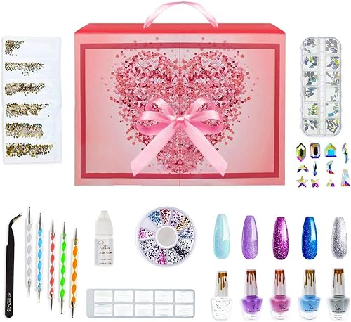 Miniatura 6 de Toysical Kit de maquillaje para adolescentes, juego de regalo de paleta de maquillaje de flores para adolescentes y mujeres, kit de uñas para niñas,