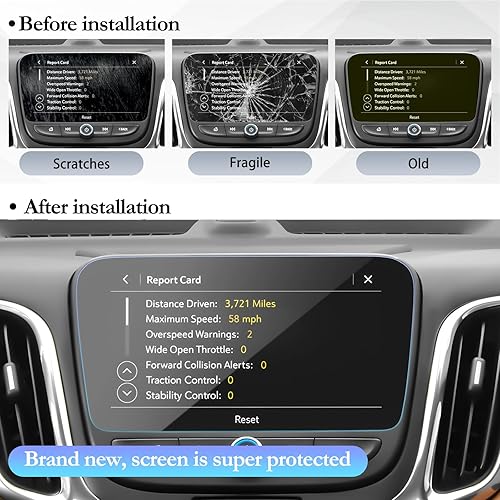 Miniatura 5 de SKTU Protector de pantalla para Chevy Equinox 2024 para Equinox LT Premier 2018-2024, Malibu 2016-20252016-2019 Volt (LT, Premier), antiarañazos, HD