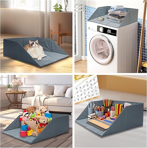 Miniatura 7 de Protectores de lavandería para lavadoras y secadoras de carga frontal, barandillas seguras que evitan que la ropa se caiga, organizador