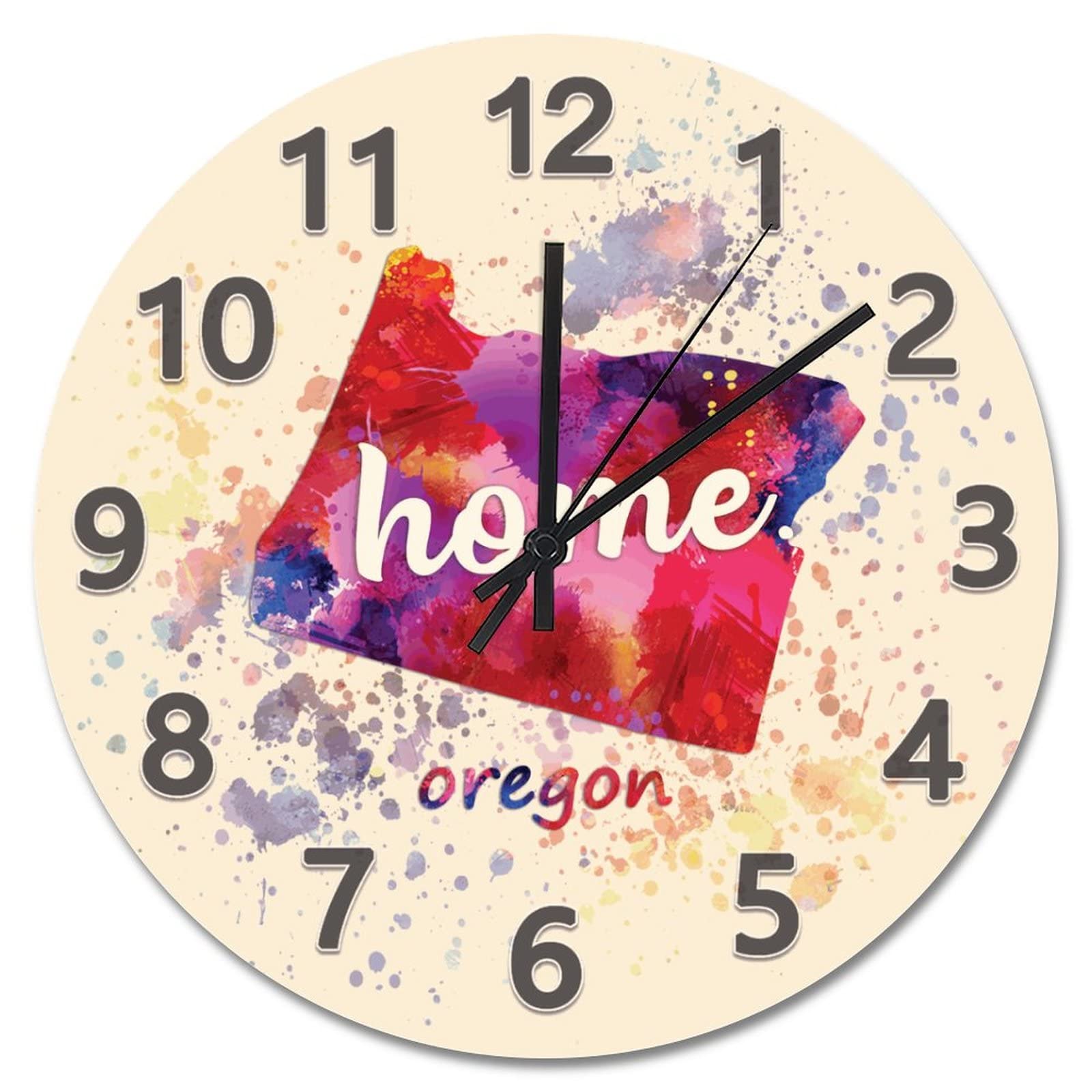 Horloge sans tic-tac sommeil paisible grand format Oregon