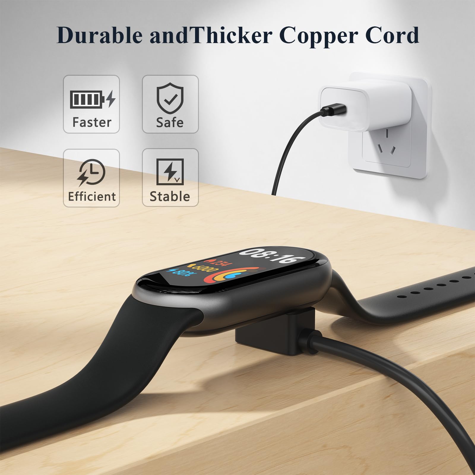 Tobfit Kabel do ładowania do Xiaomi Redmi Watch 3 Active / 5 Active / 5 Lite / 5 / 4 / Band 2, Xiaomi Mi Band 10/9/8/9Pro/8Pro/9Active / 8Active, 1 m USB C, magnetyczny kabel do ładowania