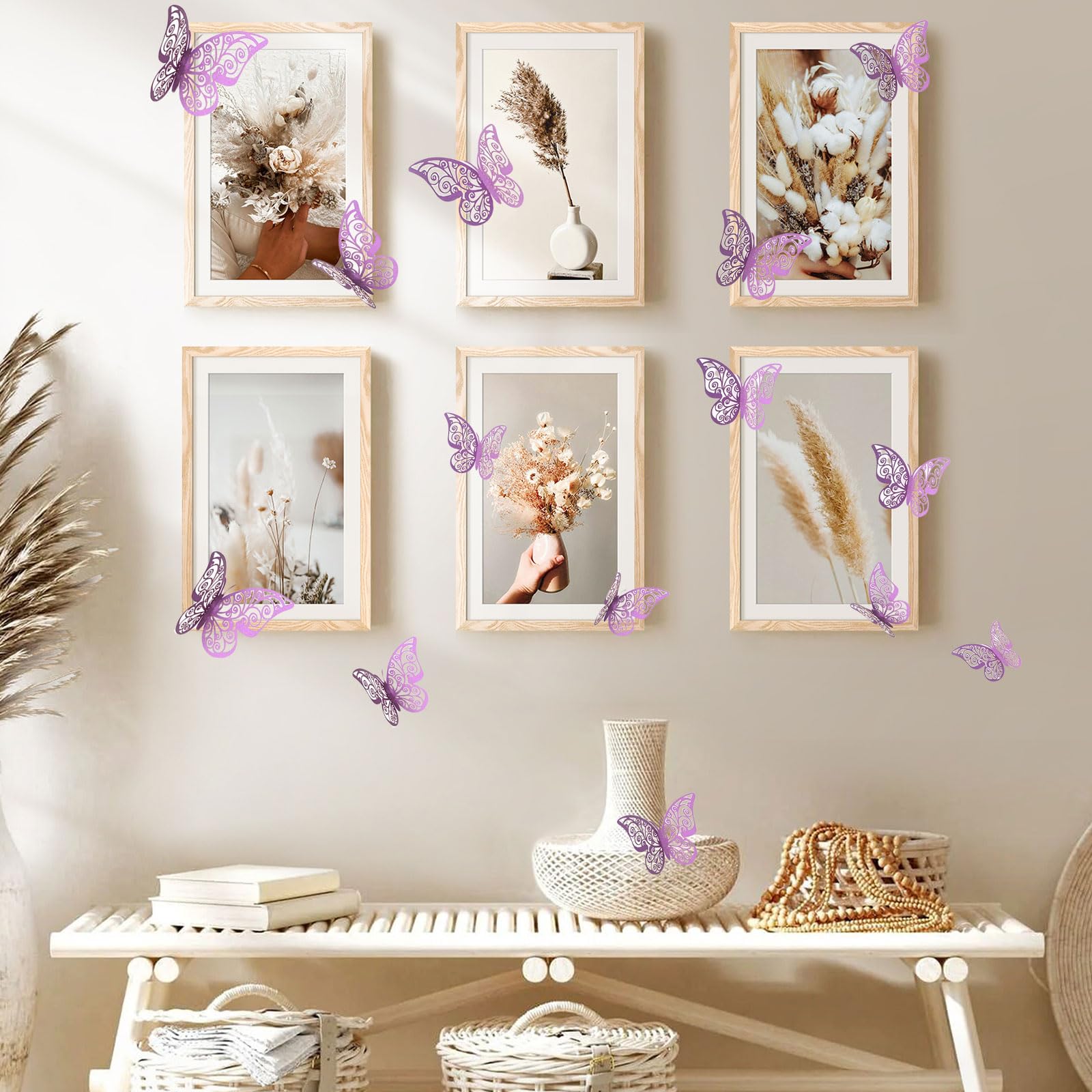 Stickers Muraux - Kit De 18 S Papillons 3D Bleus