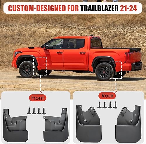 Miniatura 10 de Aletas de barro para Maverick 2022 2023  Moldura de labios de rueda delantera y trasera protectores contra salpicaduras para accesorios Ford