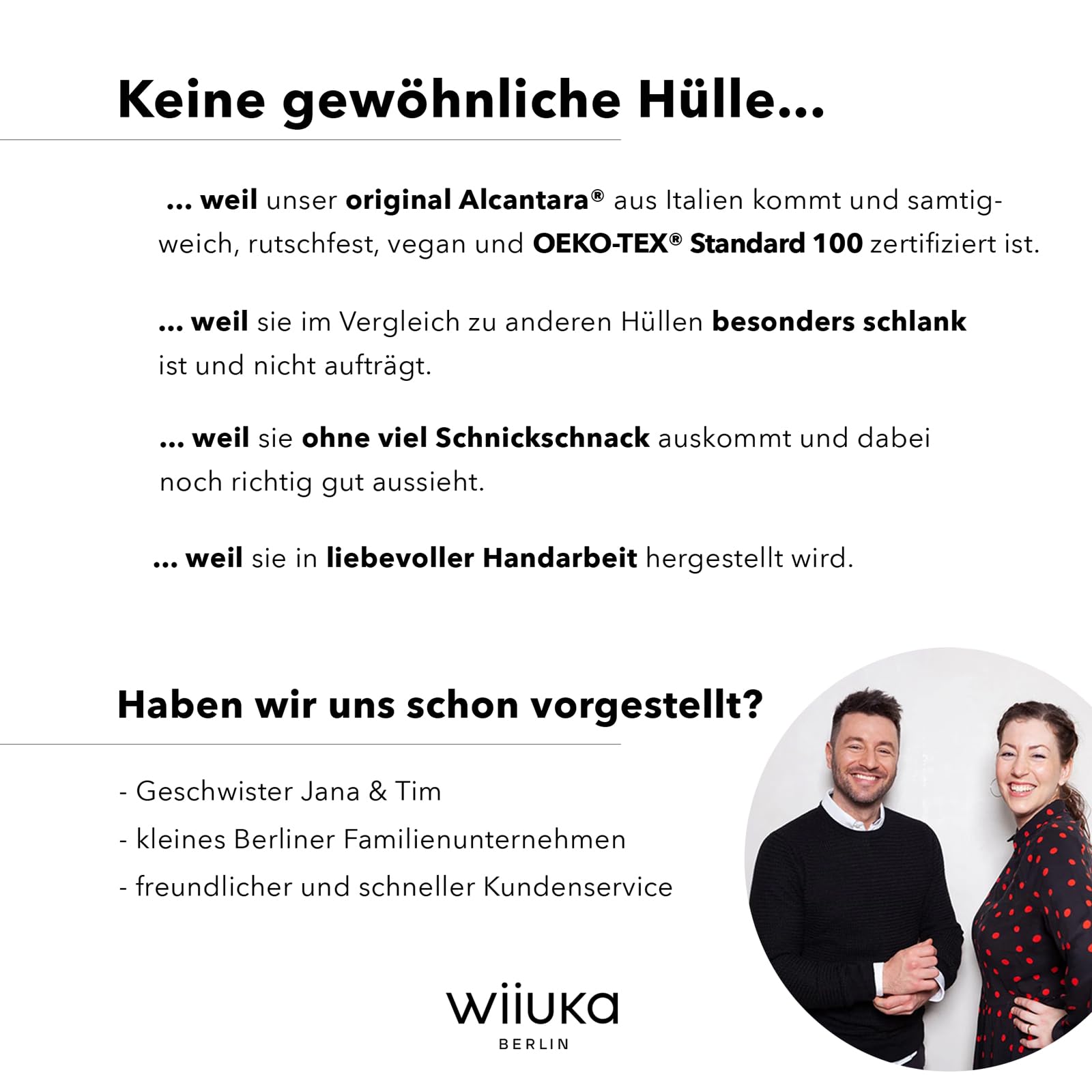 WIIUKA futerał na iPhone 16 Pro Max, oryginalna alcantara®, ręcznie robiona, bardzo cienka, etui klasy premium, Qi, alternatywa dla skóry, skiin Alcantara, kolor Mystery Grau