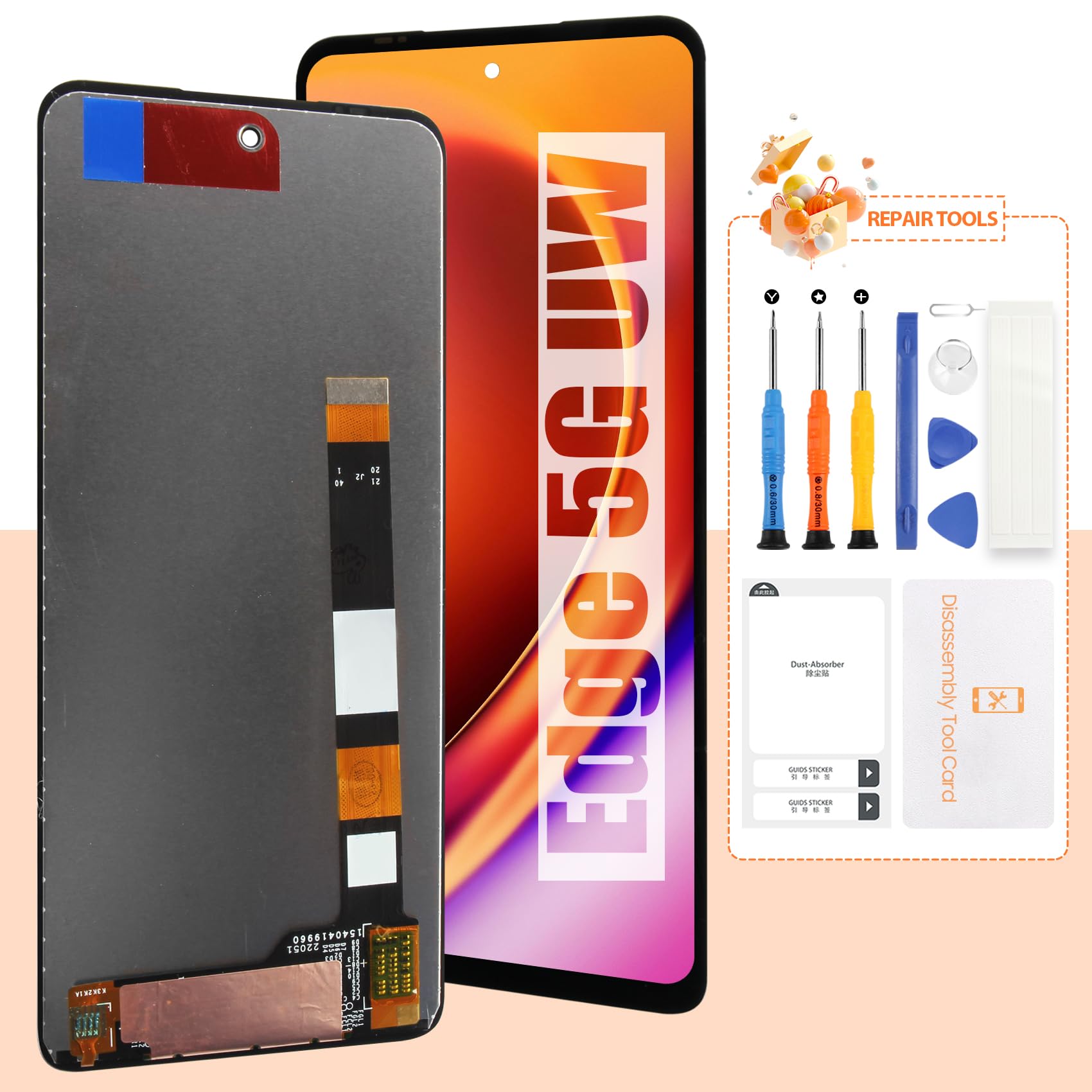 Screen for Motorola Edge 5G UW 2021 Screen Replacement for Moto Edge 2021 LCD Screen XT2141,XT2141-1,XT2141-2,XT2141dl Touch Display Digitizer