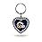 NFL Rico Industries Los Angeles Rams Bling Heart Key Chain Rhinestone Heart Keychain