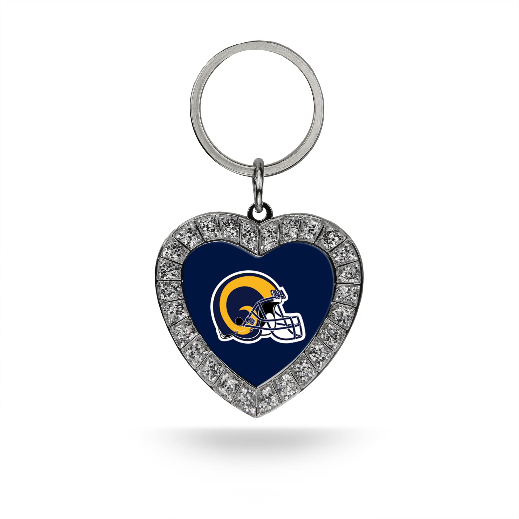 Rico Industries NFL Football Rhinestone Heart Keychain - Great Accessory