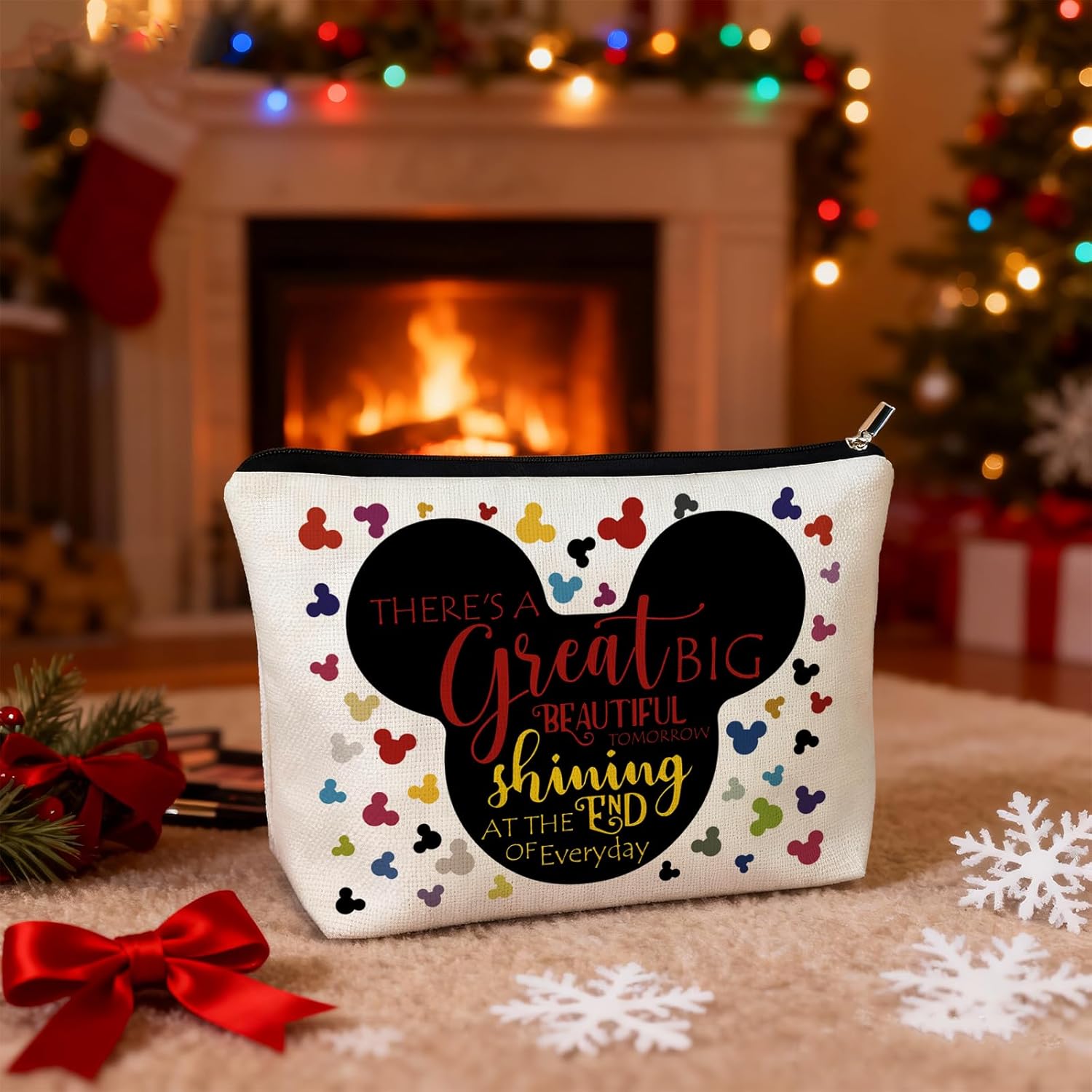 Cartoon Mouse Makeup Bag, Fairytale Fans Mouse Family Cosmetic Bag Gift for Women, Teens, Animal Lovers, Sister, Birthday, Graduation, Mother’s Day Gift Idea, Christmas Gifts - Image 7