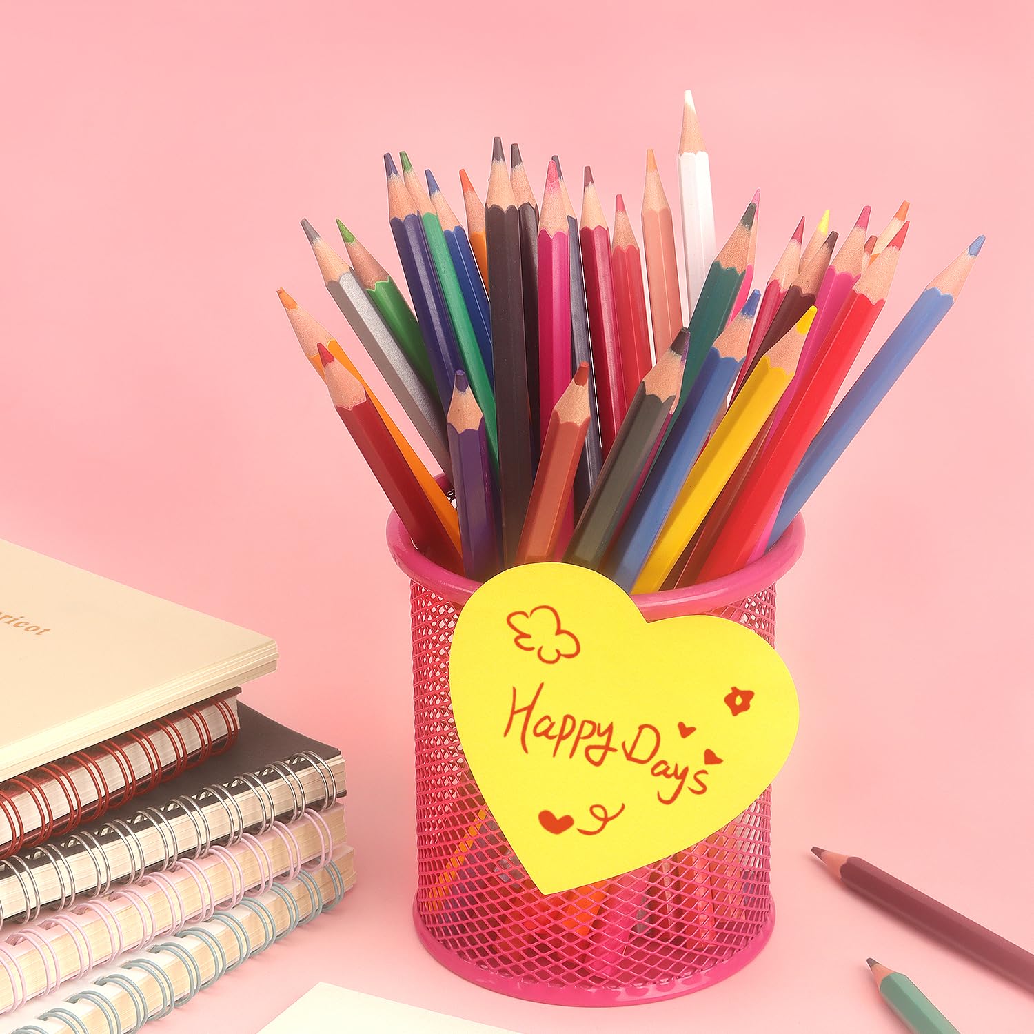 Herz-Form-Haftnotizen 6 Farbe Helle Bunte Sticky Pad 75 Blatt/Pad Self-Sticky Notizblöcke